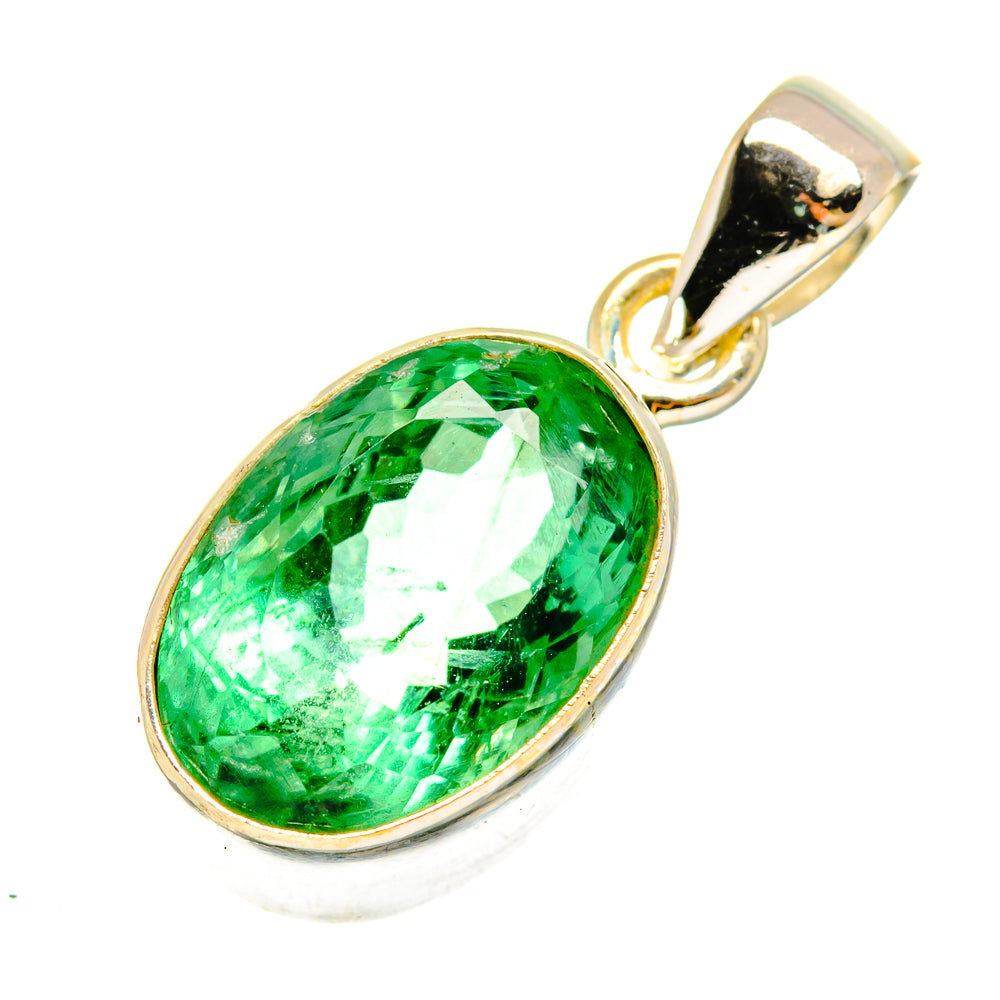 Green Fluorite Pendants handcrafted by Ana Silver Co - PD10221
