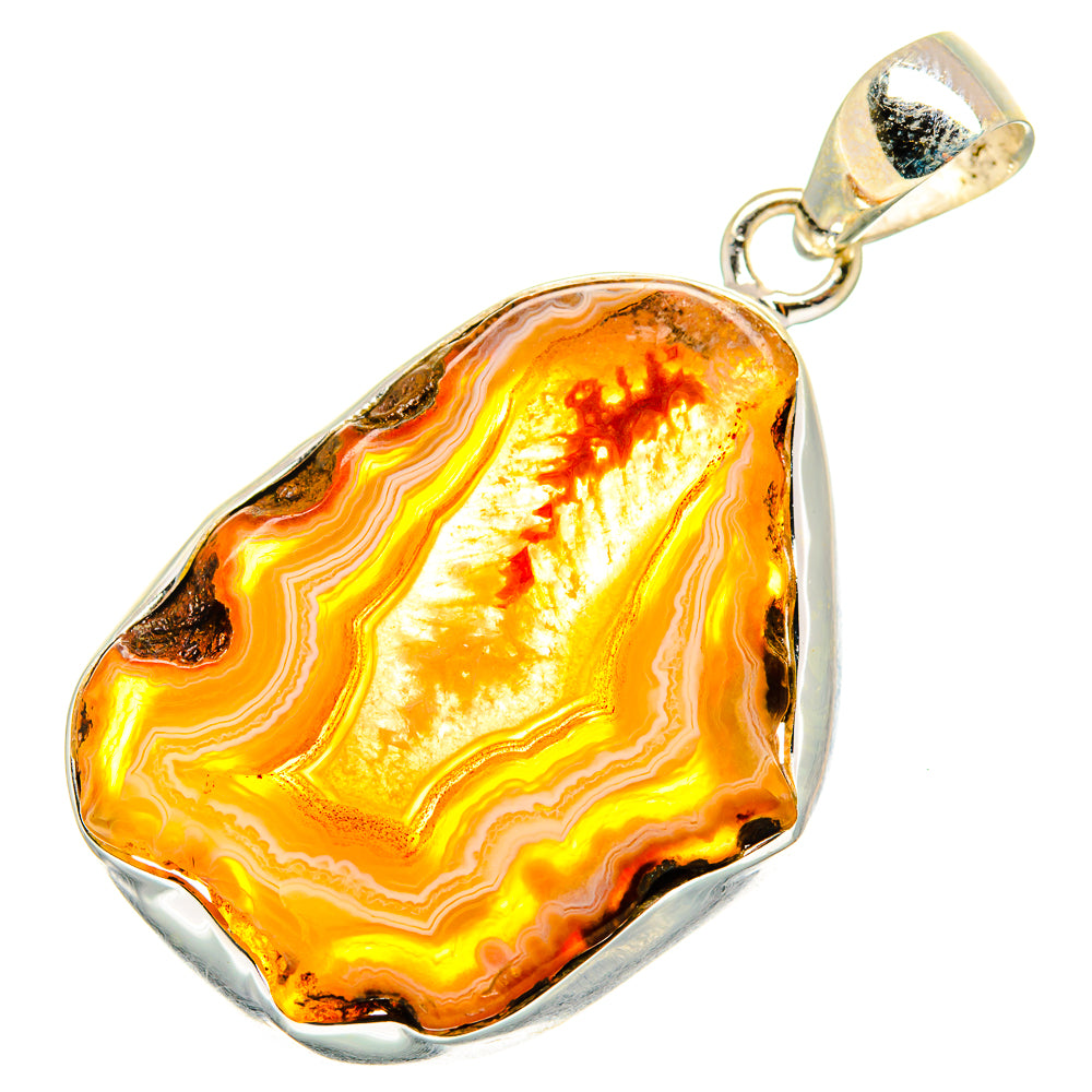 Orange Geode Slice Pendants handcrafted by Ana Silver Co - PD10235