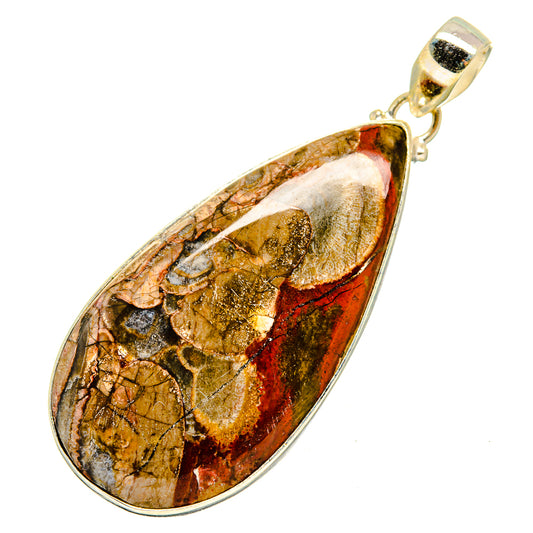 Mushroom Rhyolite Pendants handcrafted by Ana Silver Co - PD10238