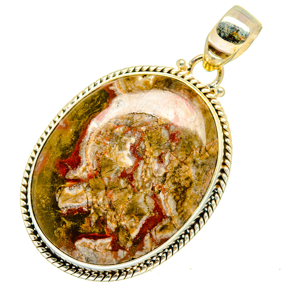 Mushroom Rhyolite Pendants handcrafted by Ana Silver Co - PD10265