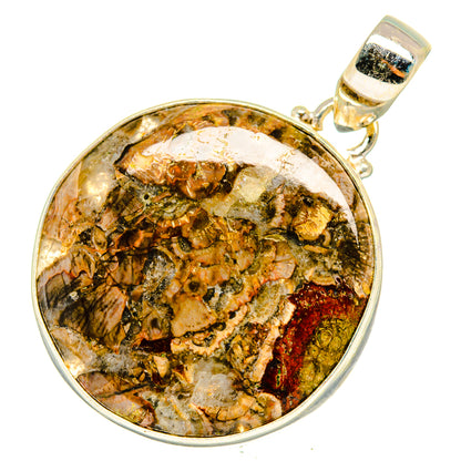 Mushroom Rhyolite Pendants handcrafted by Ana Silver Co - PD10266