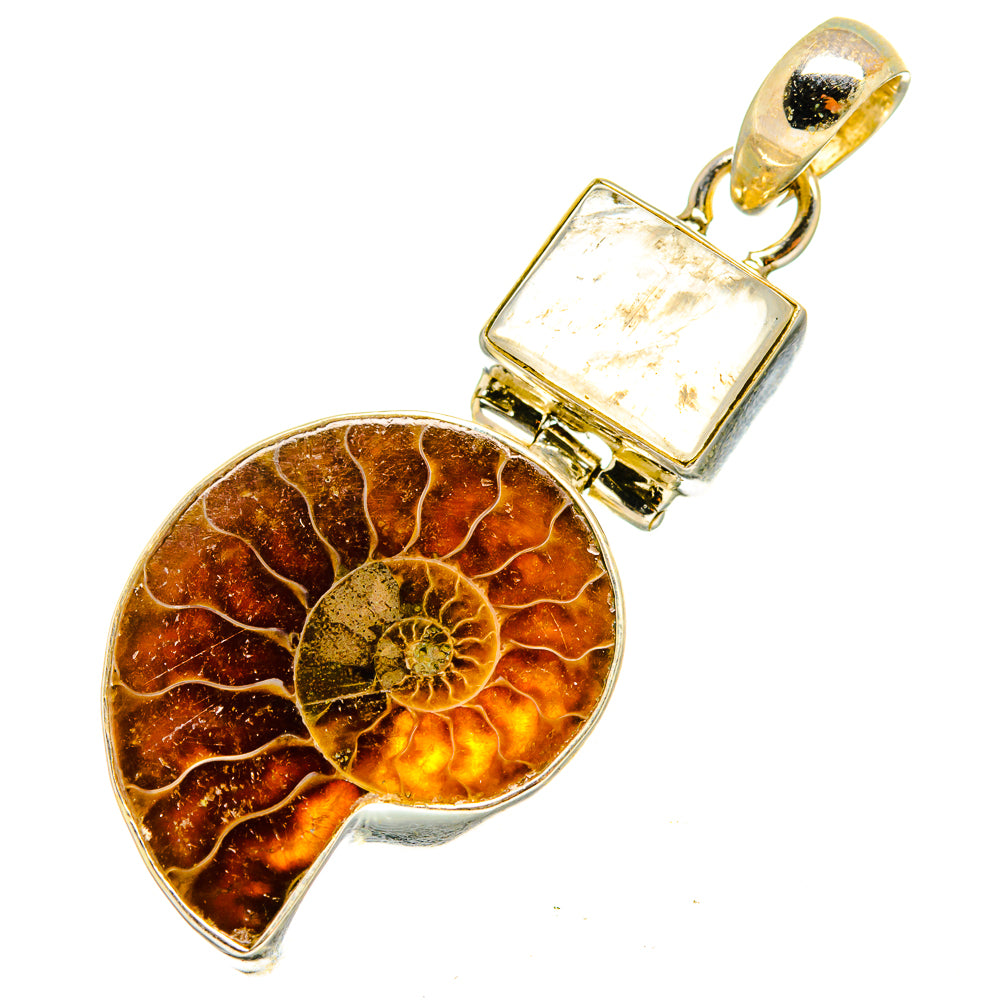 Ammonite Fossil Pendants handcrafted by Ana Silver Co - PD10289