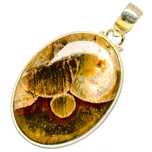 Mushroom Rhyolite Pendants handcrafted by Ana Silver Co - PD10305