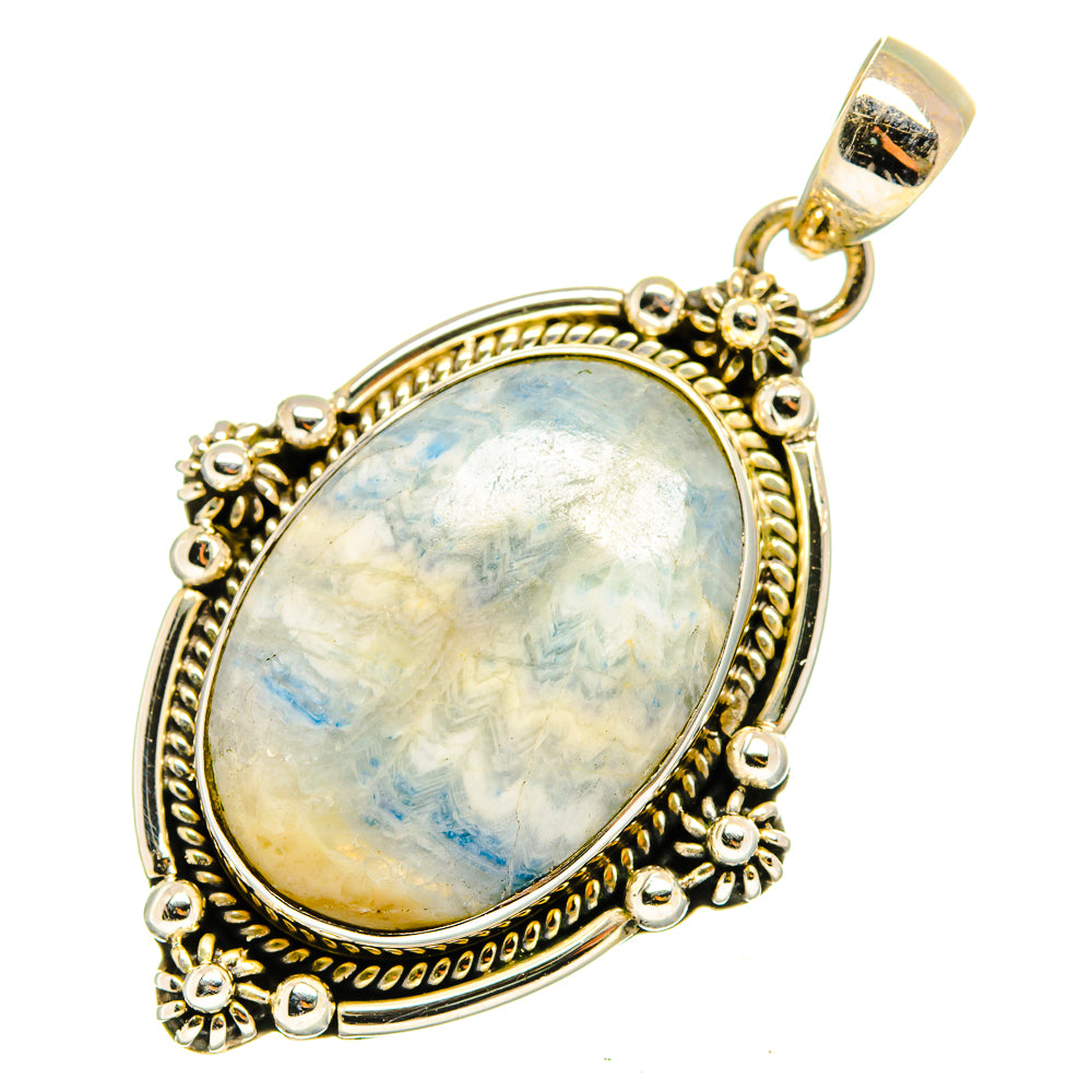Blue Scheelite Pendants handcrafted by Ana Silver Co - PD10309