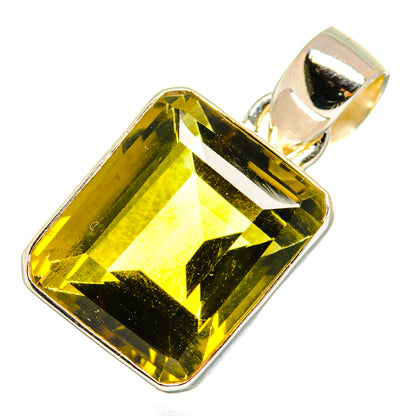 Olive Quartz Pendants handcrafted by Ana Silver Co - PD10326