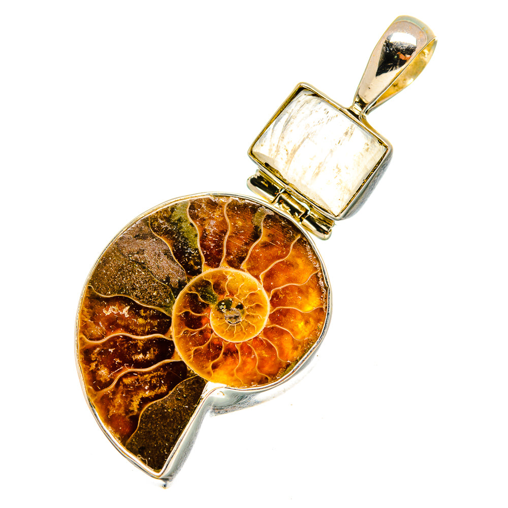 Ammonite Fossil Pendants handcrafted by Ana Silver Co - PD10356