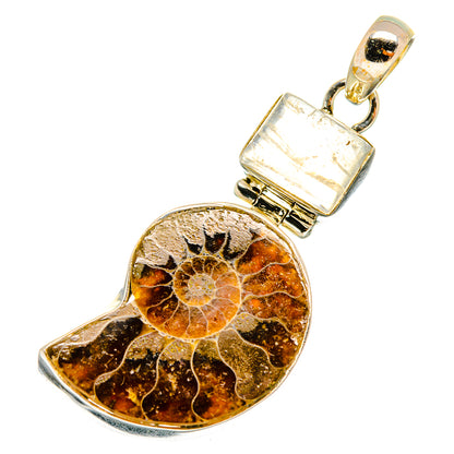 Ammonite Fossil Pendants handcrafted by Ana Silver Co - PD10369