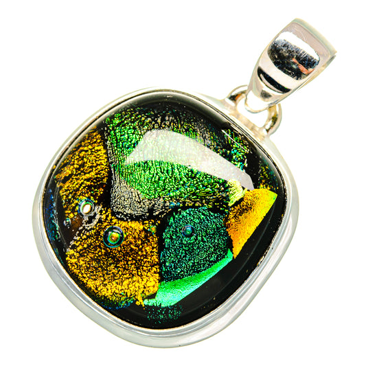 Dichroic Glass Pendants handcrafted by Ana Silver Co - PD10374