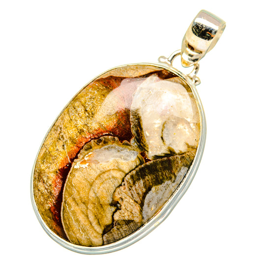 Mushroom Rhyolite Pendants handcrafted by Ana Silver Co - PD10389