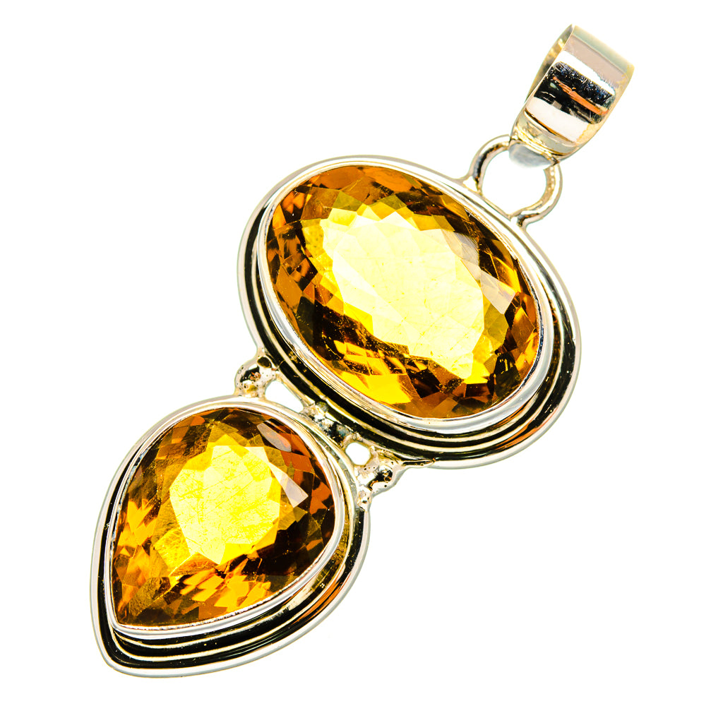 Mandarin Citrine Pendants handcrafted by Ana Silver Co - PD10392