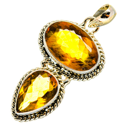 Mandarin Citrine Pendants handcrafted by Ana Silver Co - PD10395