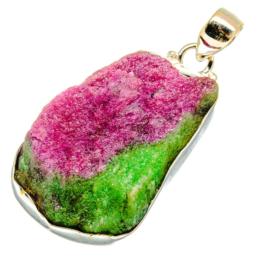 Ruby Zoisite Pendants handcrafted by Ana Silver Co - PD10396