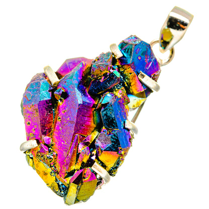 Titanium Sunshine Druzy Pendants handcrafted by Ana Silver Co - PD10415