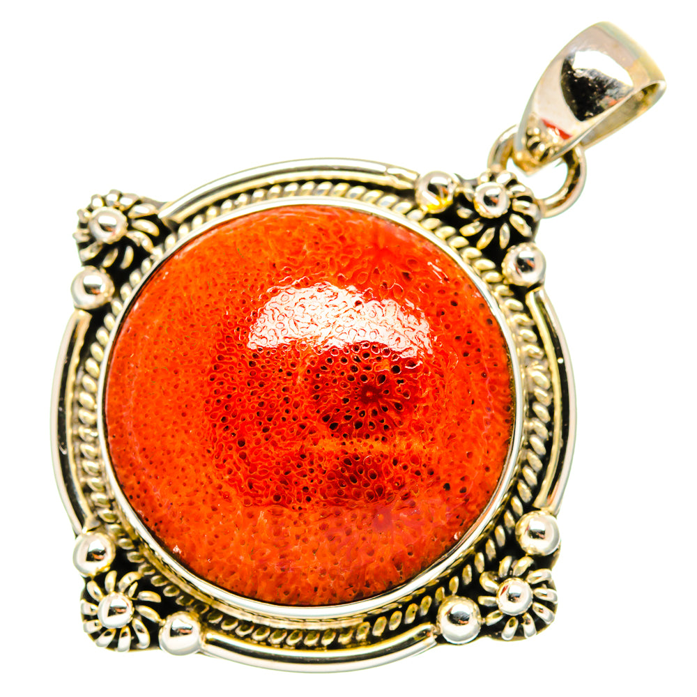 Sponge Coral Pendants handcrafted by Ana Silver Co - PD10449