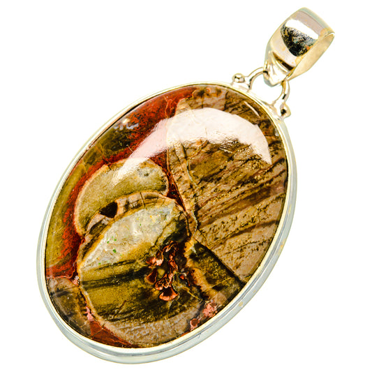 Mushroom Rhyolite Pendants handcrafted by Ana Silver Co - PD10497