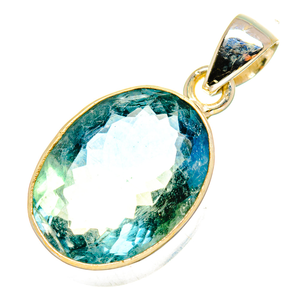 Blue Fluorite Pendants handcrafted by Ana Silver Co - PD10499