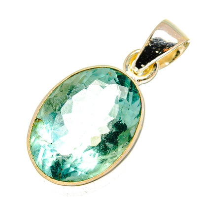 Blue Fluorite Pendants handcrafted by Ana Silver Co - PD10504