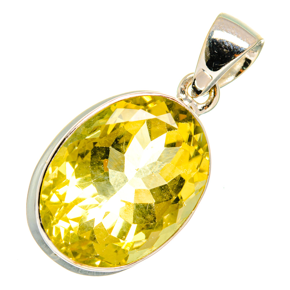 Lemon Quartz Pendants handcrafted by Ana Silver Co - PD10506