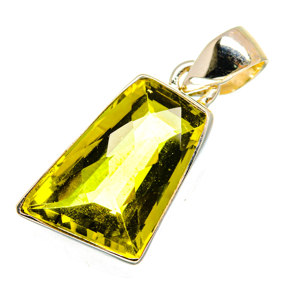 Olive Quartz Pendants handcrafted by Ana Silver Co - PD10509