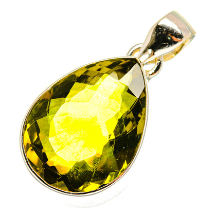 Olive Quartz Pendants handcrafted by Ana Silver Co - PD10511