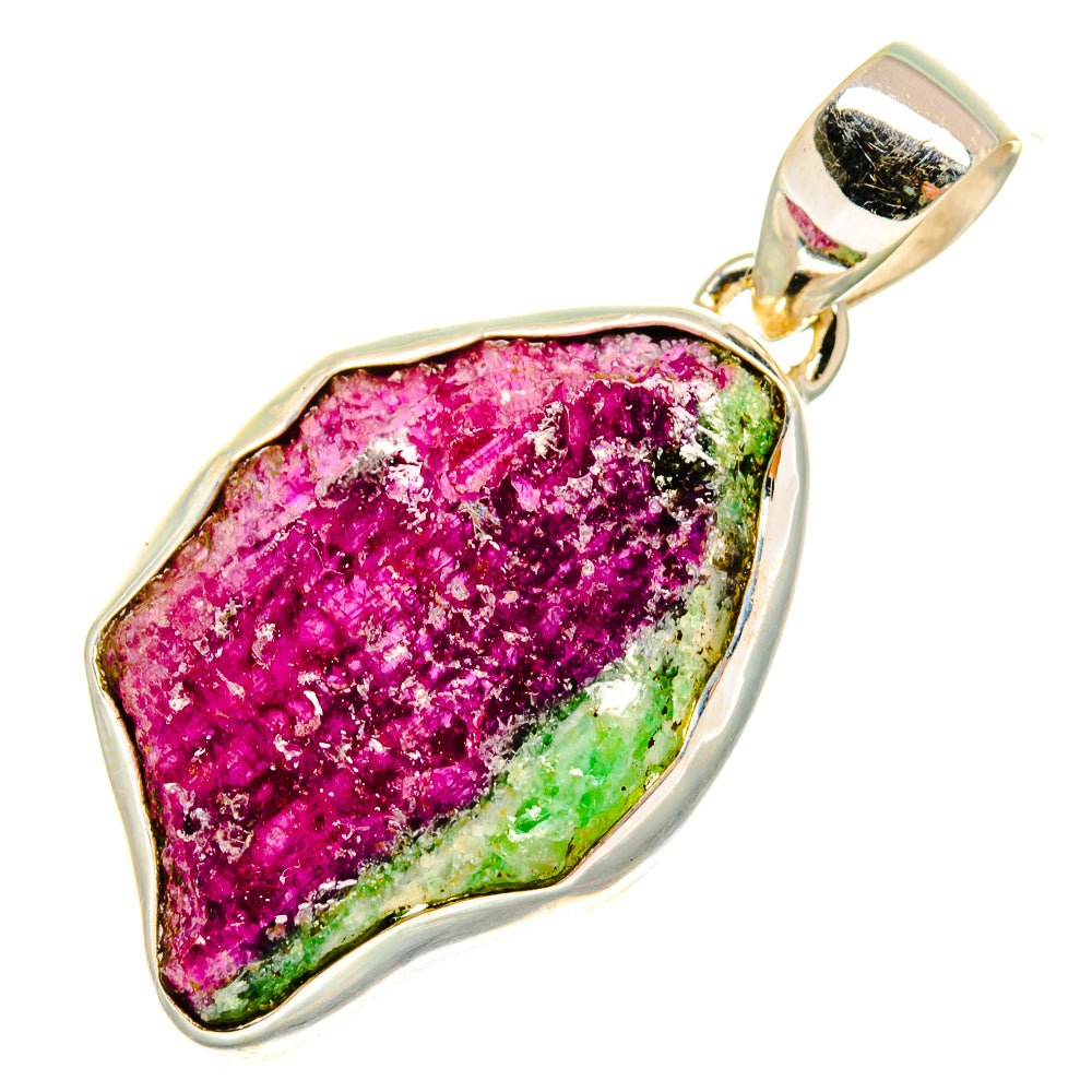 Ruby Zoisite Pendants handcrafted by Ana Silver Co - PD10516