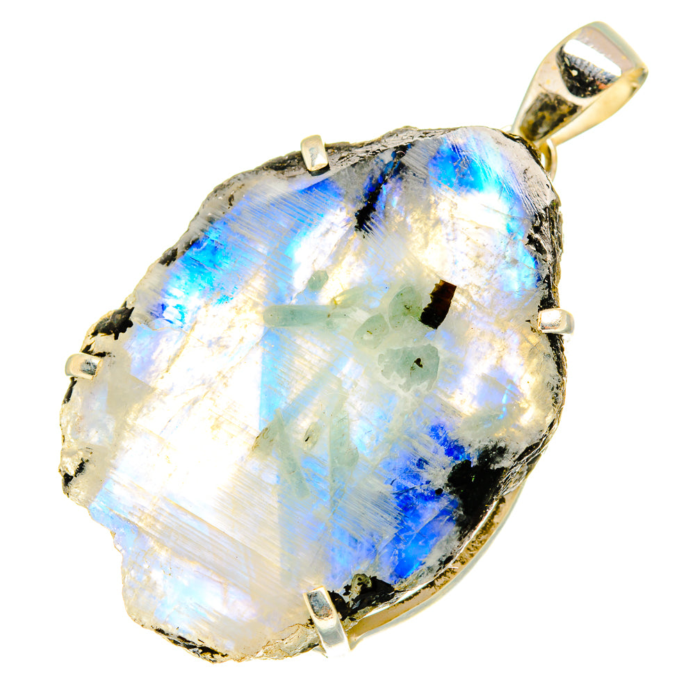Rainbow Moonstone Pendants handcrafted by Ana Silver Co - PD10578