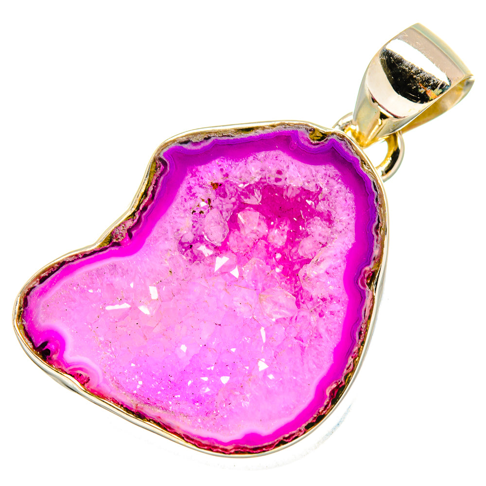 Purple Geode Slice Pendants handcrafted by Ana Silver Co - PD10598