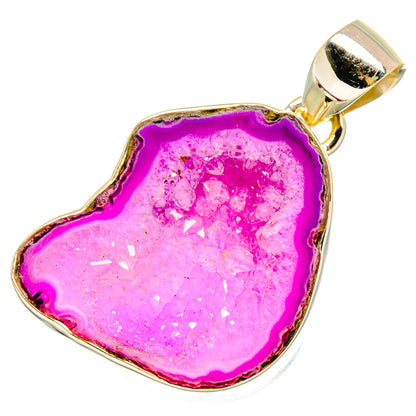 Purple Geode Slice Pendants handcrafted by Ana Silver Co - PD10598