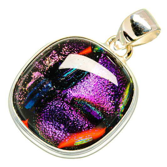 Dichroic Glass Pendants handcrafted by Ana Silver Co - PD10603