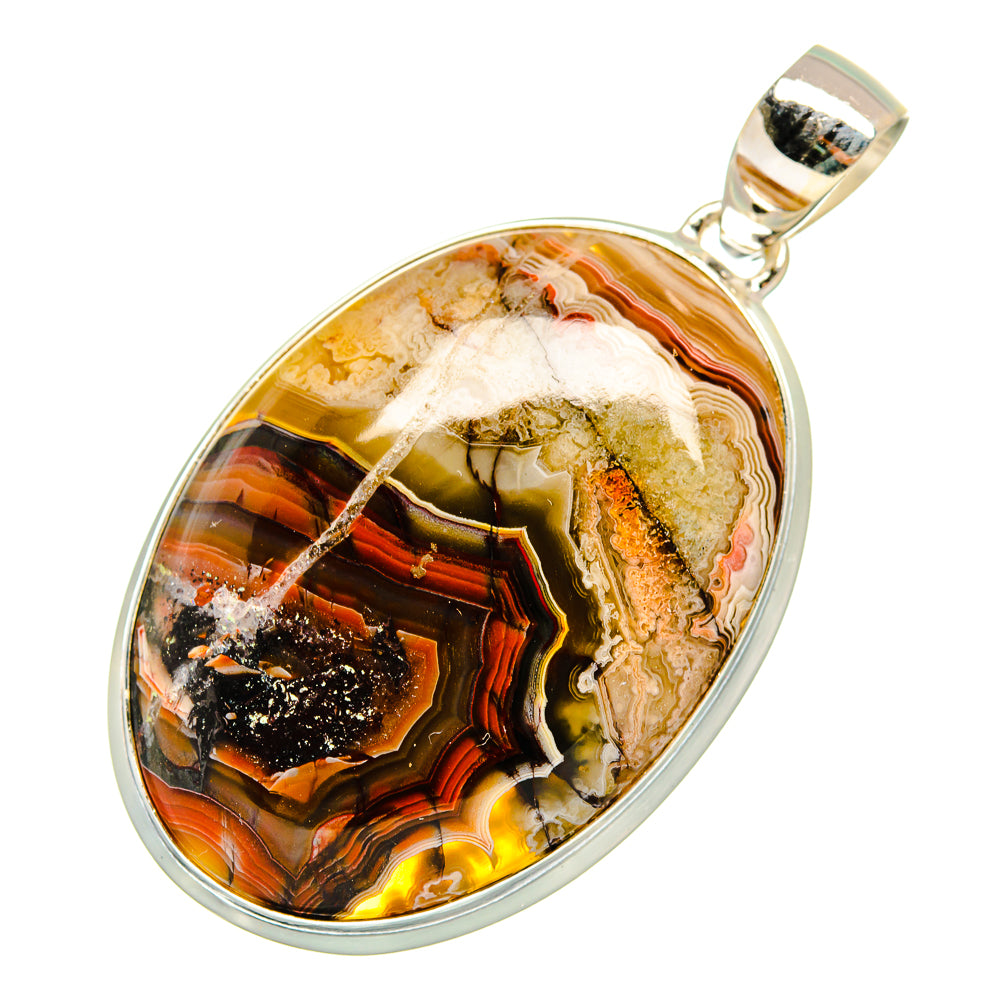 Laguna Lace Agate Pendants handcrafted by Ana Silver Co - PD10617