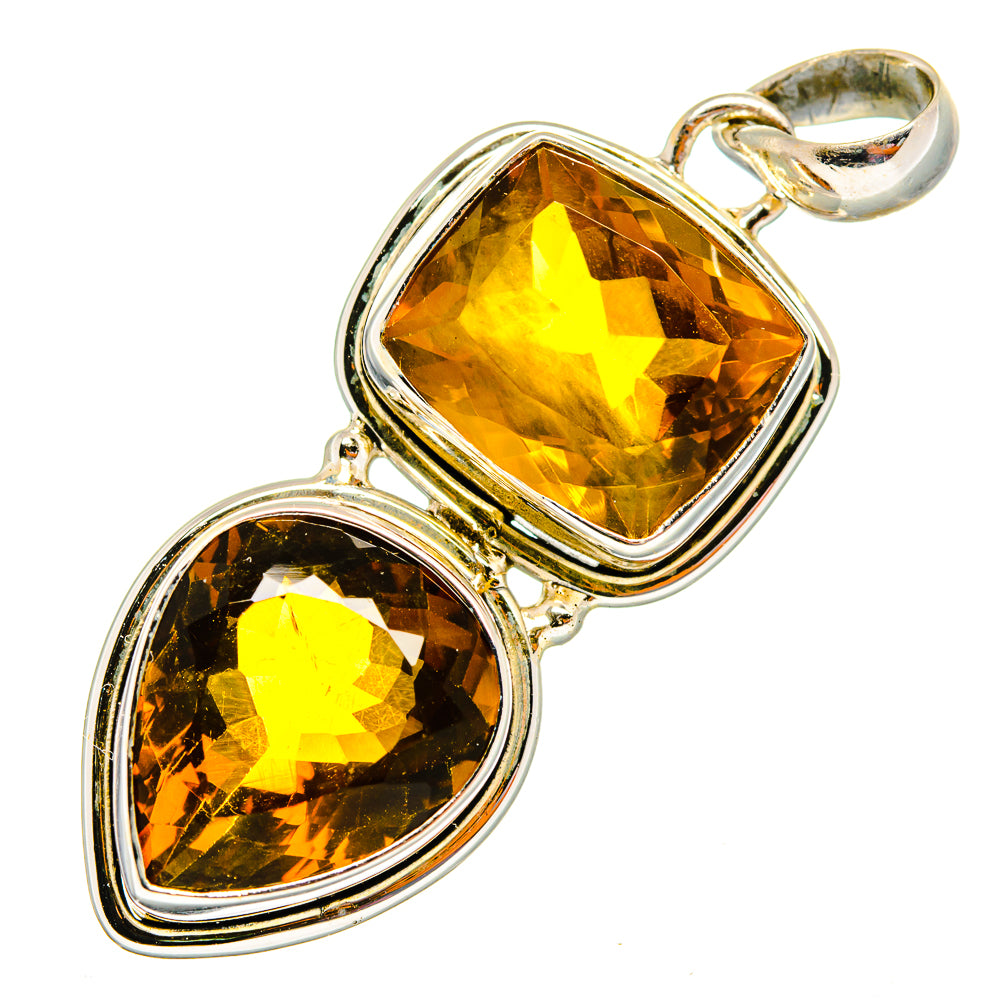 Mandarin Citrine Pendants handcrafted by Ana Silver Co - PD10654