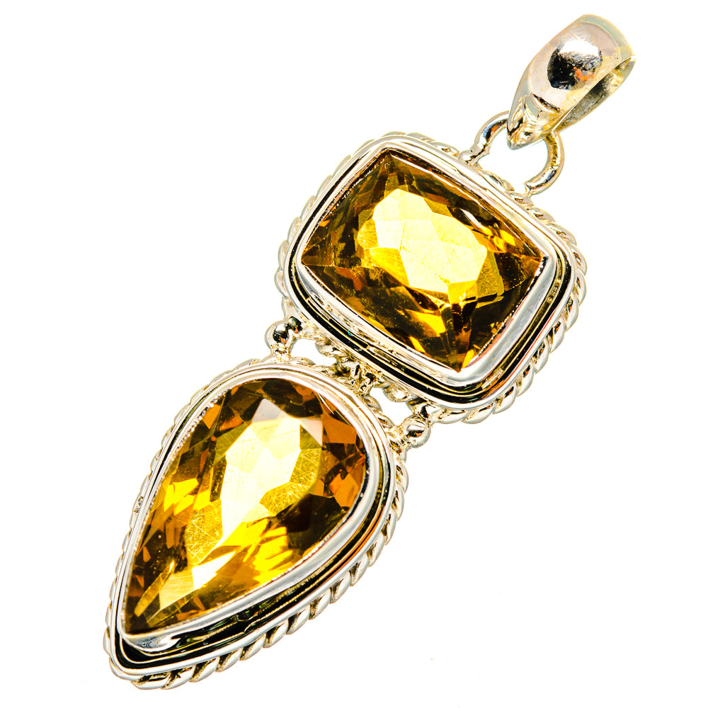 Mandarin Citrine Pendants handcrafted by Ana Silver Co - PD10655
