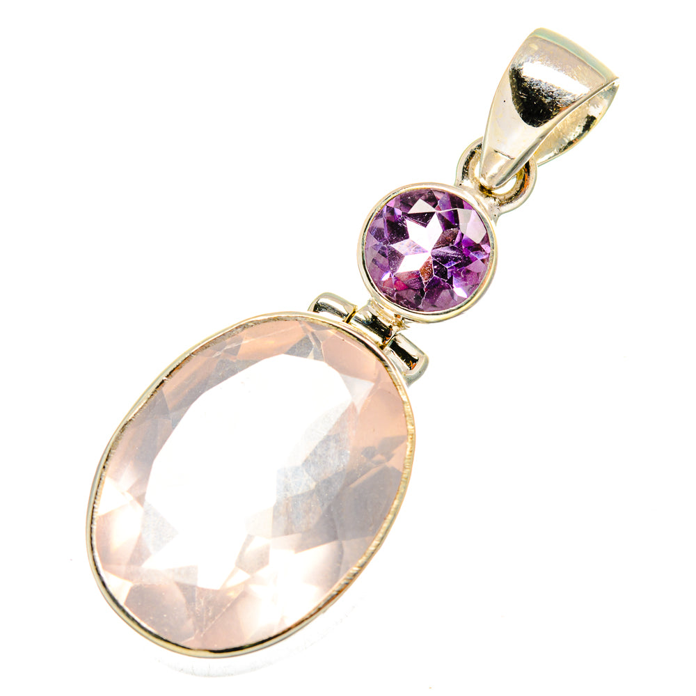 Rose Quartz Pendants handcrafted by Ana Silver Co - PD10667