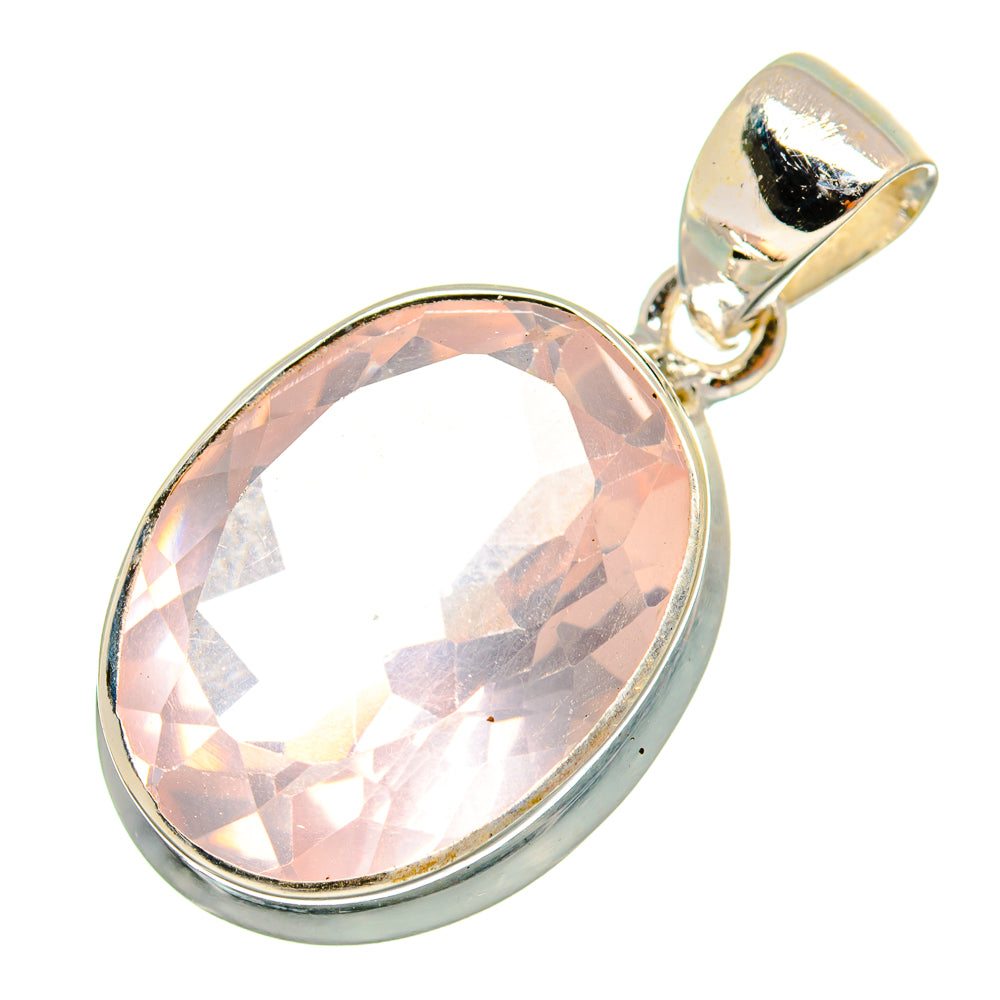 Rose Quartz Pendants handcrafted by Ana Silver Co - PD10668