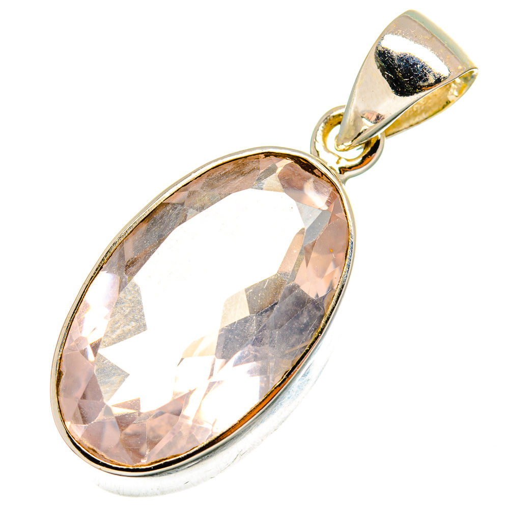 Rose Quartz Pendants handcrafted by Ana Silver Co - PD10670