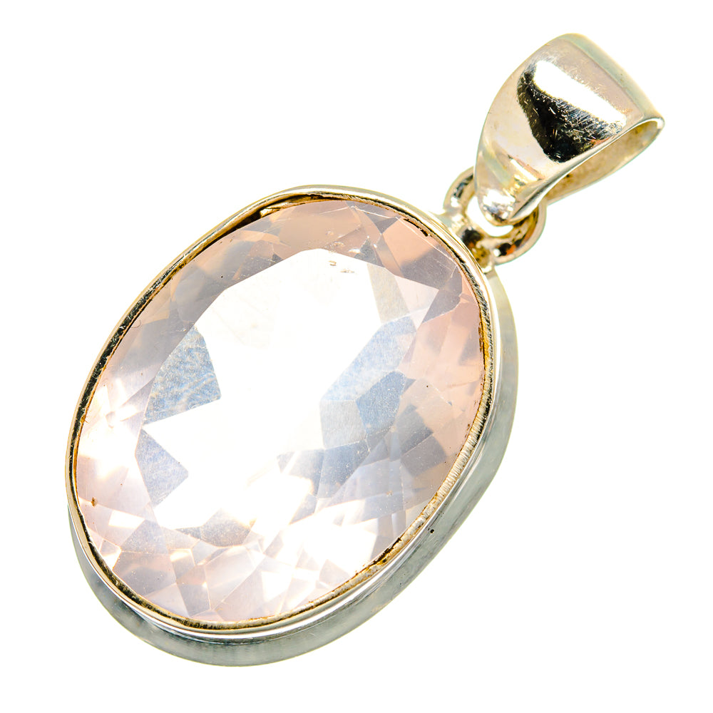 Rose Quartz Pendants handcrafted by Ana Silver Co - PD10671