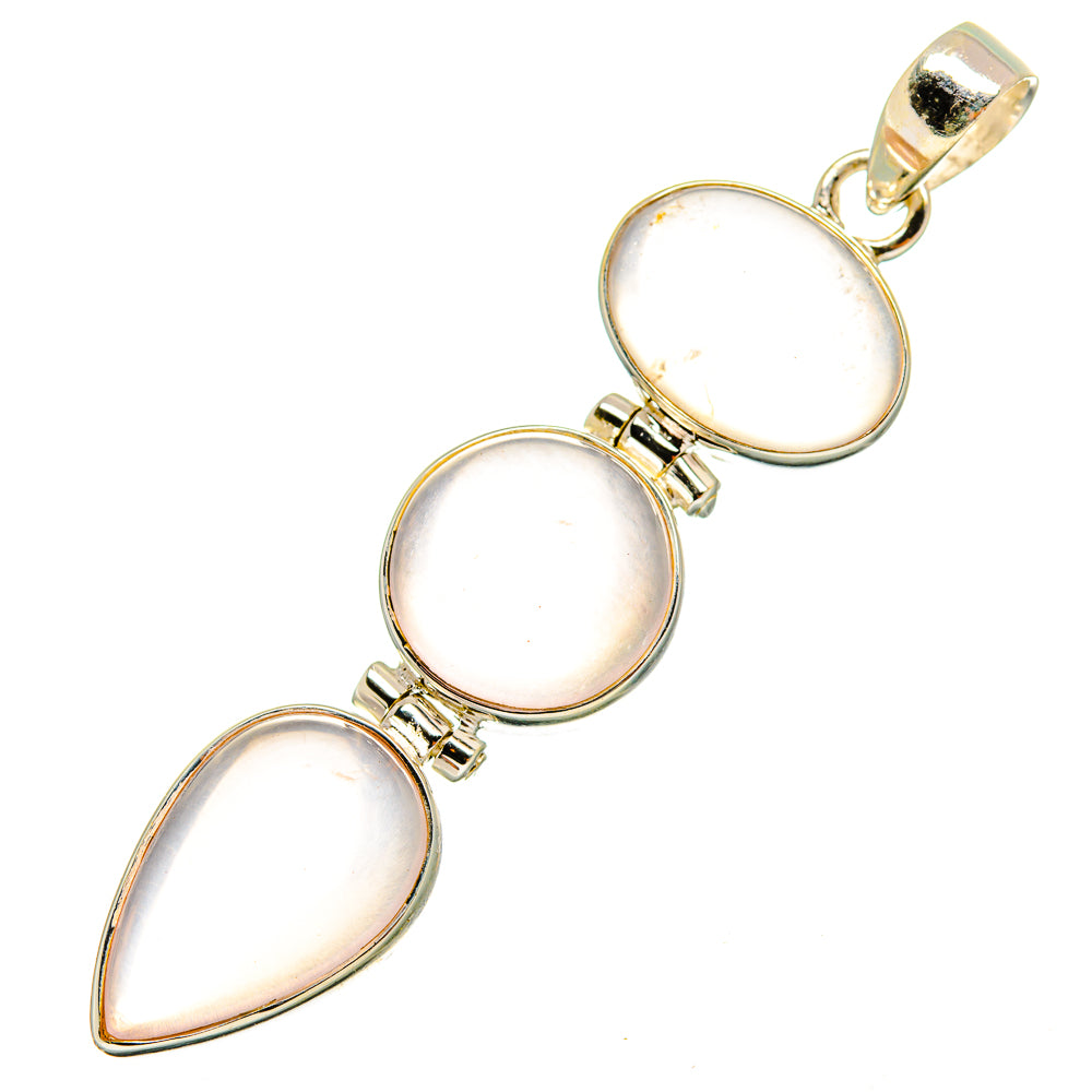 Rose Quartz Pendants handcrafted by Ana Silver Co - PD10676