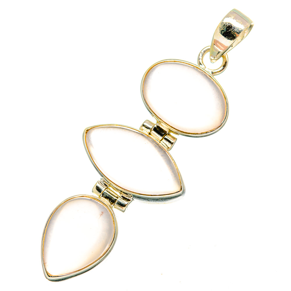 Rose Quartz Pendants handcrafted by Ana Silver Co - PD10677