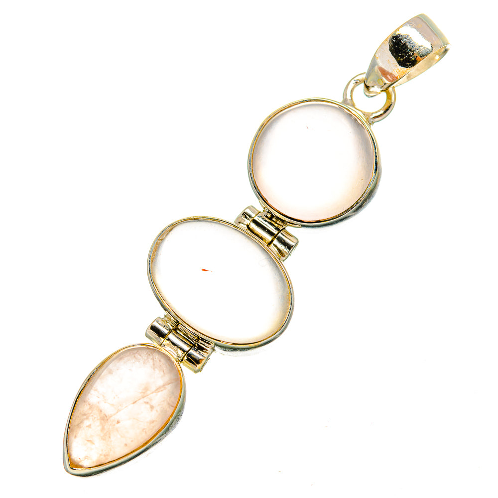 Rose Quartz Pendants handcrafted by Ana Silver Co - PD10678