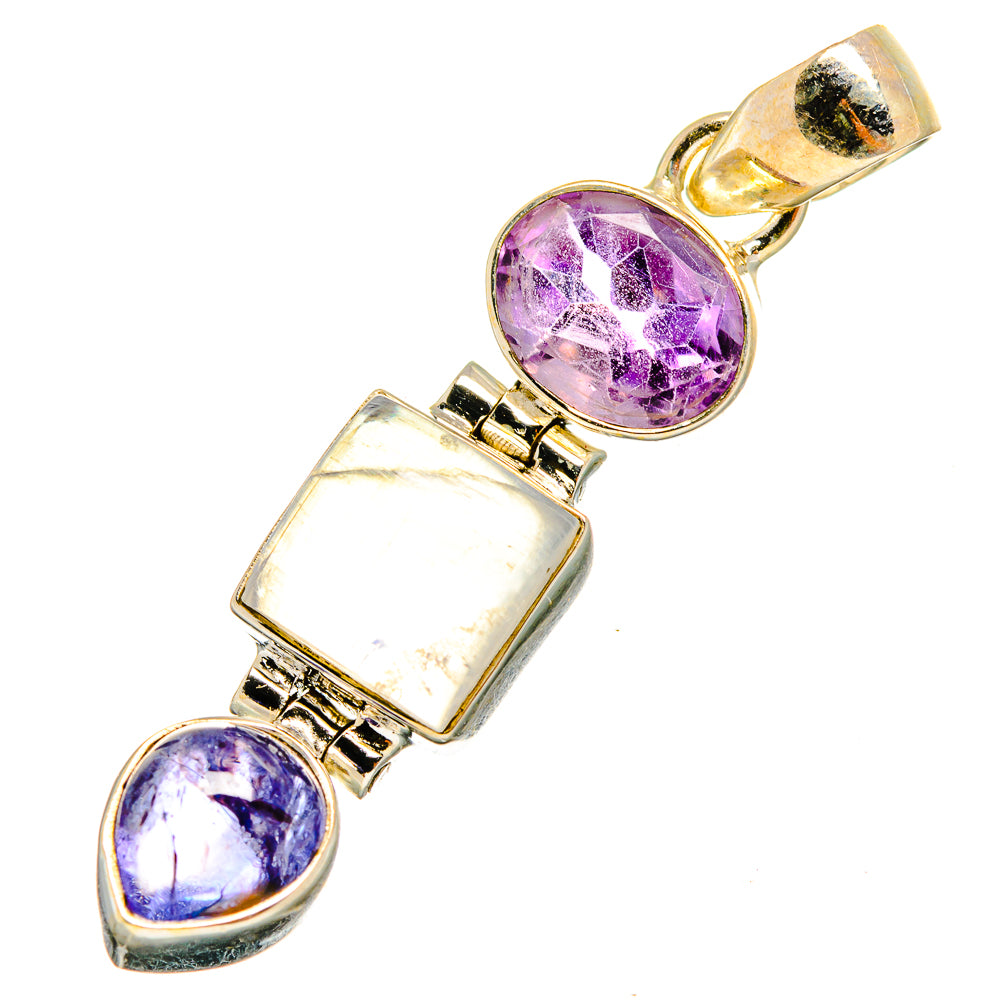 Rainbow Moonstone Pendants handcrafted by Ana Silver Co - PD10680