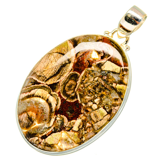 Mushroom Rhyolite Pendants handcrafted by Ana Silver Co - PD10685