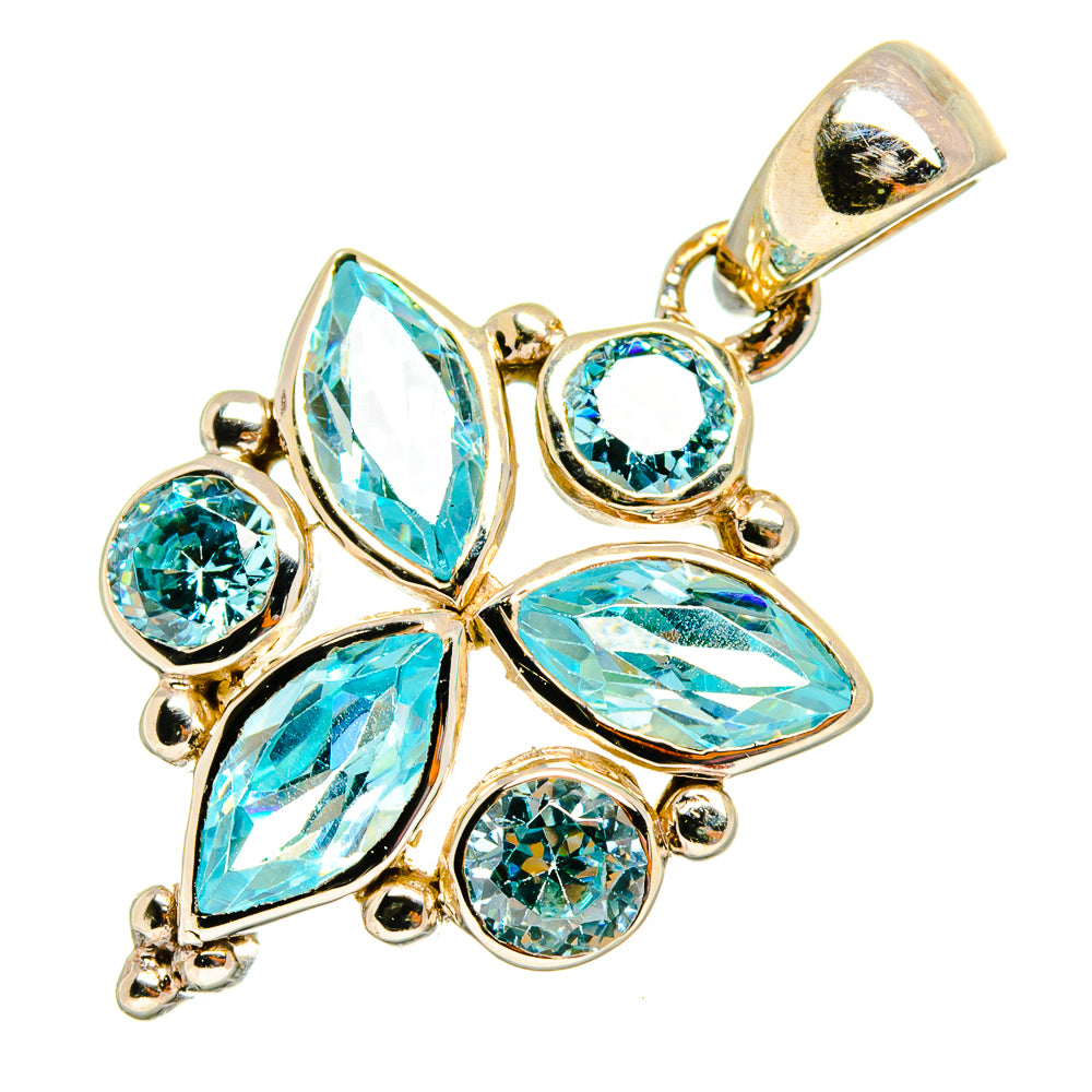 Blue Topaz Pendants handcrafted by Ana Silver Co - PD10689