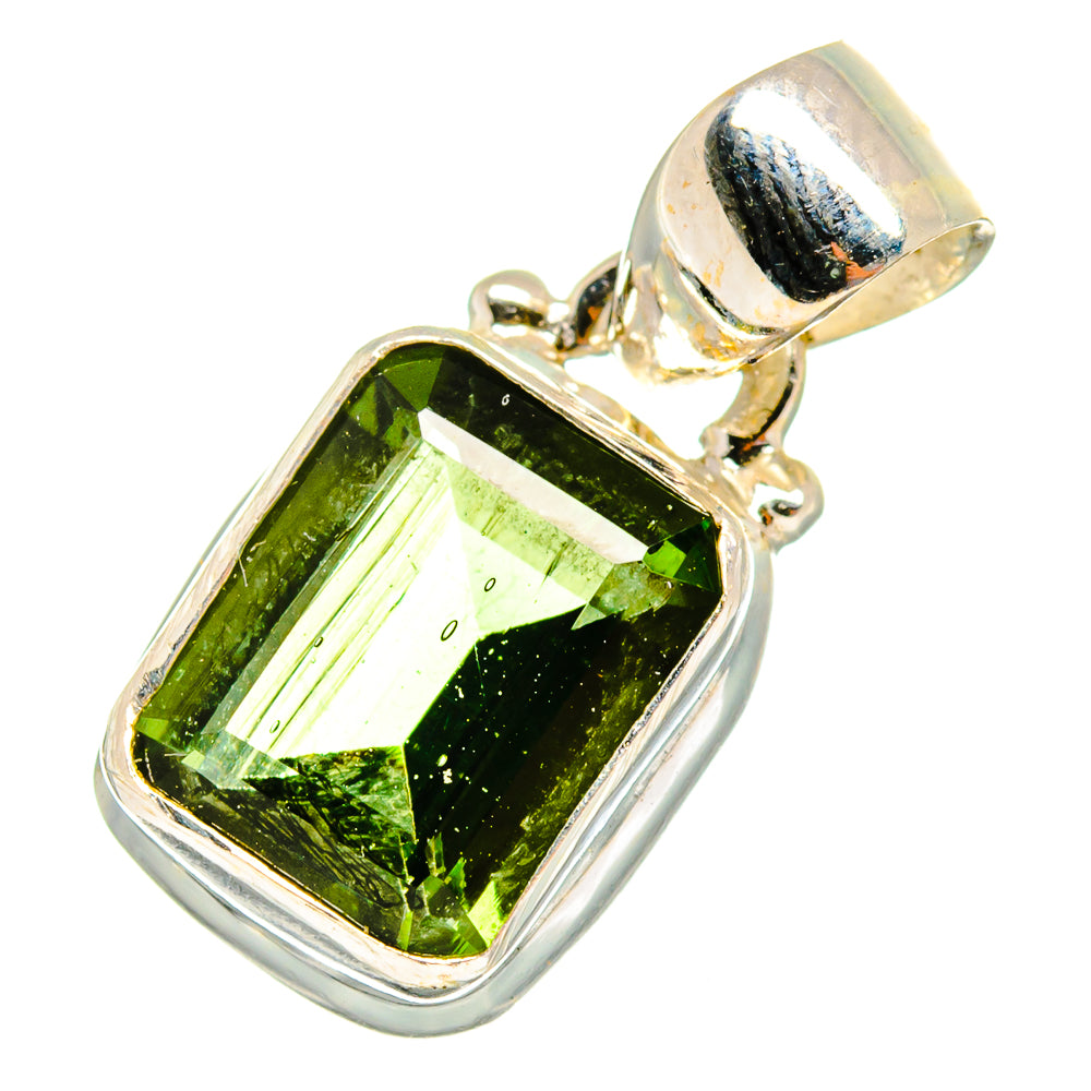 Czech Moldavite Pendants handcrafted by Ana Silver Co - PD10690