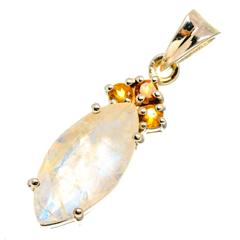 Rainbow Moonstone Pendants handcrafted by Ana Silver Co - PD10691