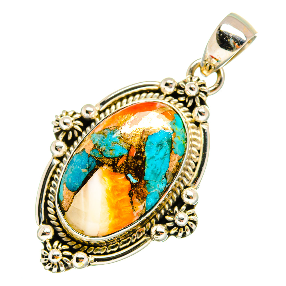 Spiny Oyster Turquoise Pendants handcrafted by Ana Silver Co - PD10692