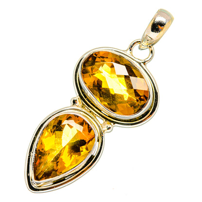 Mandarin Citrine Pendants handcrafted by Ana Silver Co - PD10701