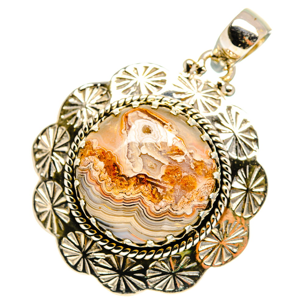 Laguna Lace Agate Pendants handcrafted by Ana Silver Co - PD10739