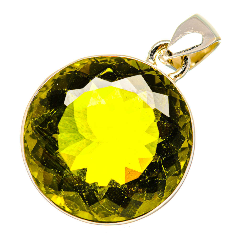 Olive Quartz Pendants handcrafted by Ana Silver Co - PD10742