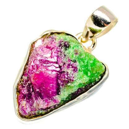 Ruby Zoisite Pendants handcrafted by Ana Silver Co - PD10743