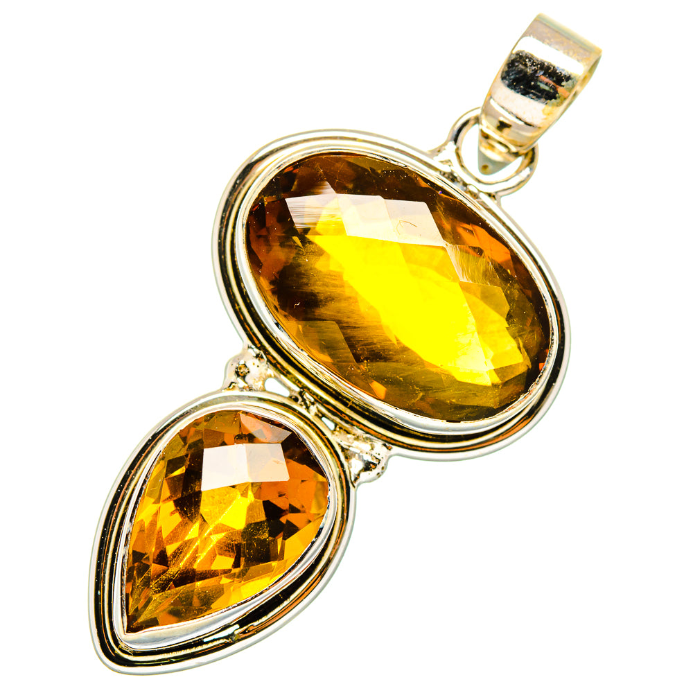 Mandarin Citrine Pendants handcrafted by Ana Silver Co - PD10757